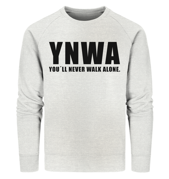 N.O.S.W. BLOCK Fanblock Sweater "YNWA" Männer Organic Sweatshirt creme heather grau