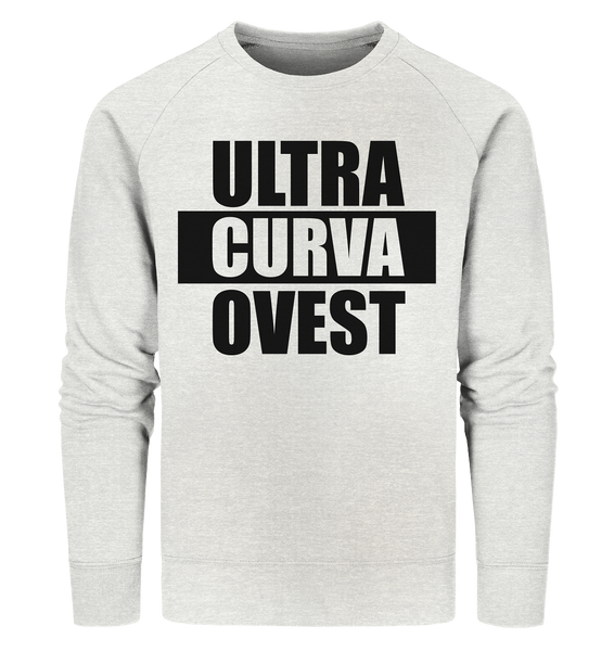 N.O.S.W. BLOCK Ultras Sweater "ULTRA CURVA OVEST" Männer Organic Sweatshirt creme heather grau