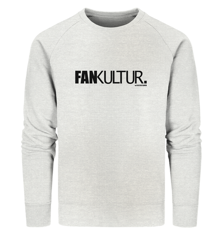 N.O.S.W. BLOCK Fanblock Sweater "FAN KULTUR." Männer Organic Sweatshirt creme heather grau