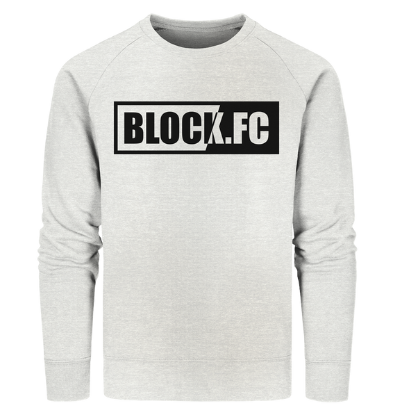 N.O.S.W. BLOCK Sweater "BLOCK.FC" Männer Organic Sweatshirt creme heather grau