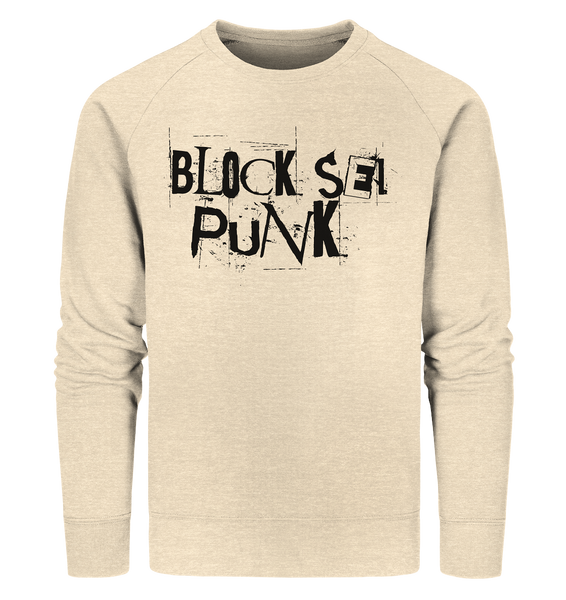 N.O.S.W. BLOCK Fanblock Sweater "BLOCK SEI PUNK" Männer Organic Sweatshirt natural raw