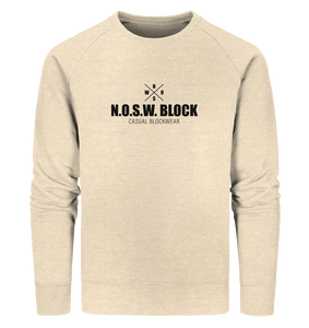N.O.S.W. BLOCK Sweater "CREW NULL40" Männer Organic Sweatshirt natural raw