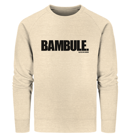 N.O.S.W. BLOCk Fanblock Sweater "BAMBULE." Organic Sweatshirt natural raw