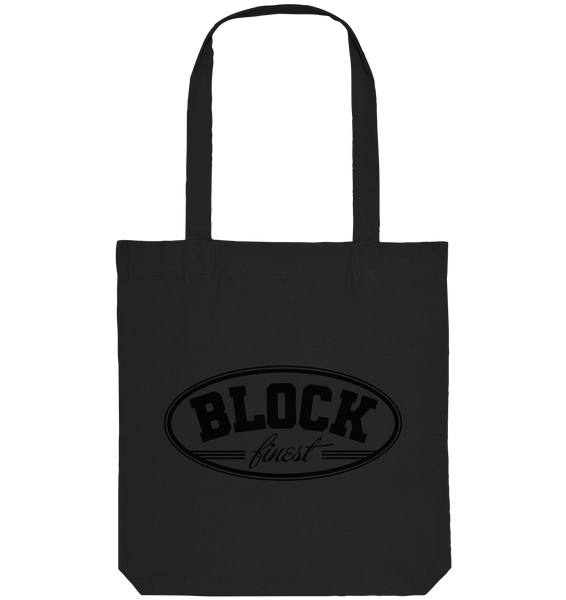 N.O.S.W. BLOCK Fanblock Tote-Bag "BLOCK finest" Organic Baumwolltasche schwarz