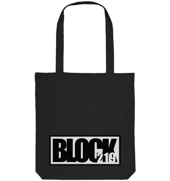 N.O.S.W. BLOCK Tote-Bag "BLOCK219" Organic Baumwolltasche schwarz