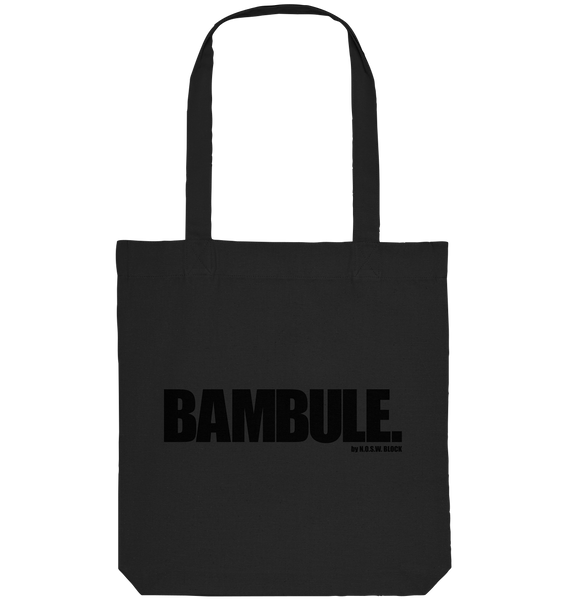 N.O.S.W. BLOCK Fanblock Tote-Bag "BAMBULE." Organic Baumwolltasche schwarz