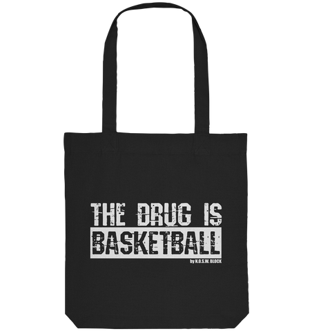 N.O.S.W. BLOCK Fanblock Tote-Bag "THE DRUG IS BASKETBALL" Organic Basic Kapuzenpullover schwarz