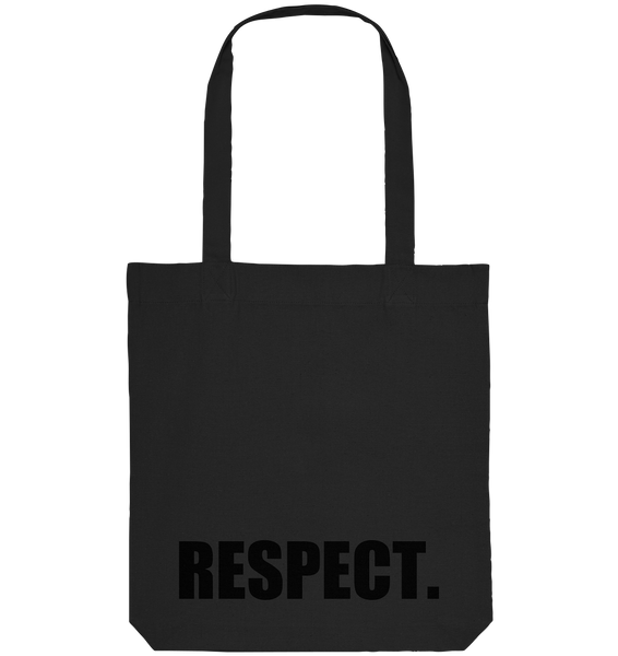 N.O.S.W. BLOCK Fanblock Tote-Bag "RESPECT." Organic Baumwolltasche schwarz