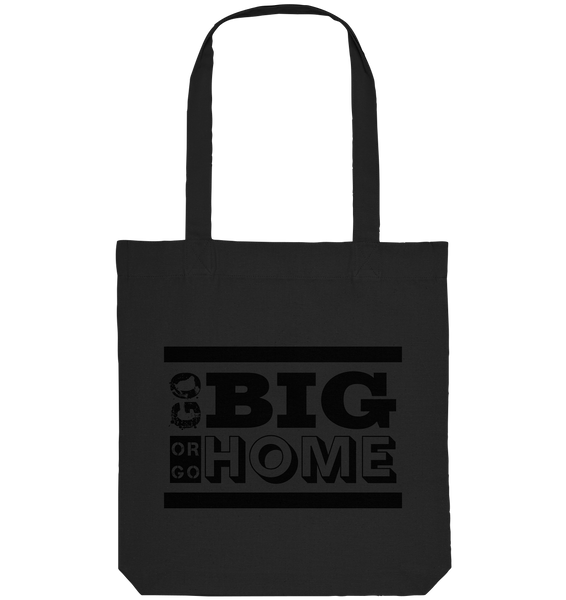 N.O.S.W. BLOCK Fanblock Tote-Bag "GO BIG OR GO HOME" Organic Baumwolltasche schwarz