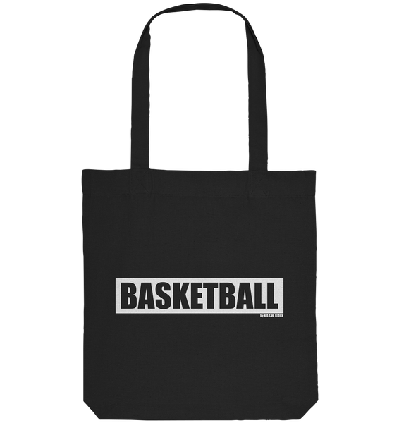 N.O.S.W. BLOCK Teamsport Tote-Bag "BASKETBALL" Organic Baumwolltasche schwarz