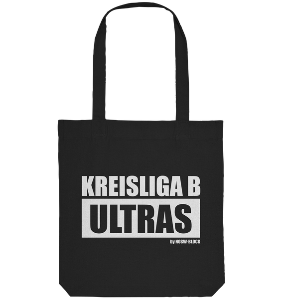 N.O.S.W. BLOCK Ultras Tote-Bag "KREISLIGA B ULTRAS" Organic Baumwolltasche schwarz
