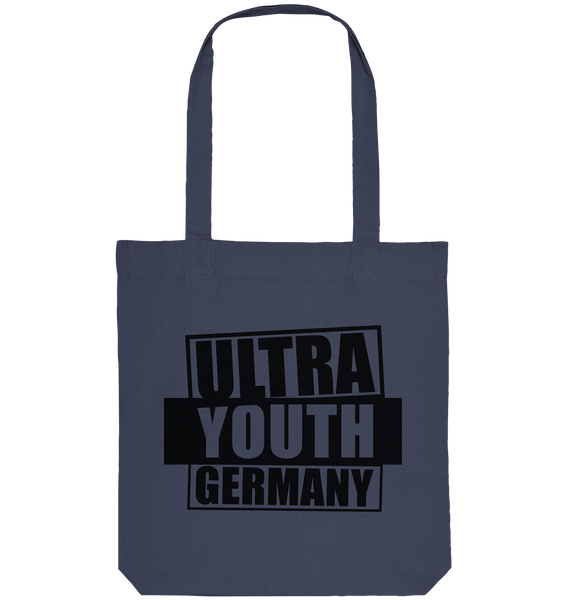 N.O.S.W. BLOCK Ultras Tote-Bag "ULTRA YOUTH GERMANY" Organic Baumwolltasche midnight blue