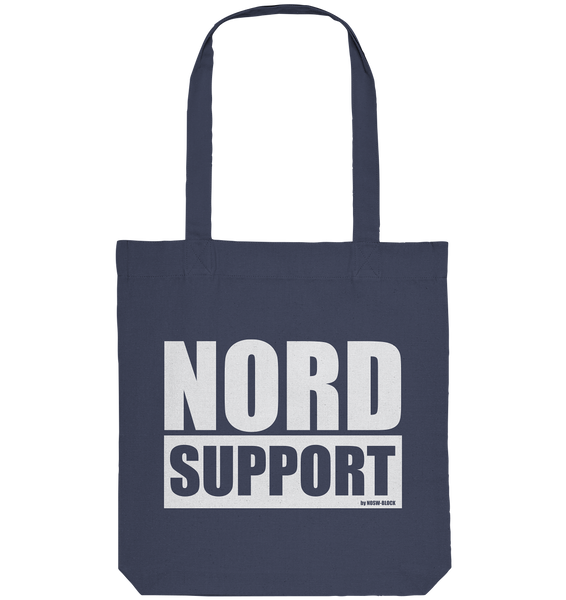N.O.S.W. BLOCK Fanblock Tote-Bag "NORD SUPPORT" Organic Baumwolltasche blau