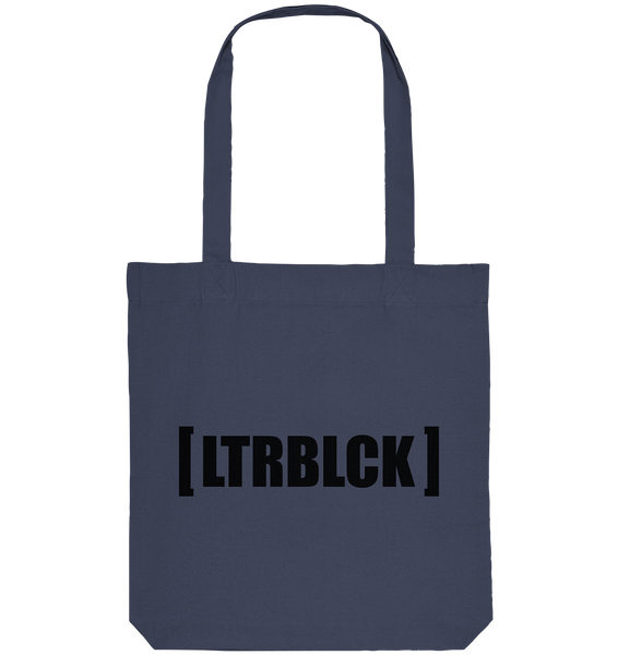 N.O.S.W. BLOCK Ultras Tote-Bag "[ LTRBLCK ]" beidseitig bedruckte Organic Baumwolltasche midnight blue