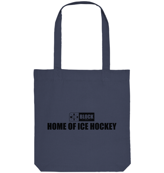 N.O.S.W. BLOCK Tote-Bag "HOME OF ICE HOCKEY" Organic Baumwolltasche midnight blue