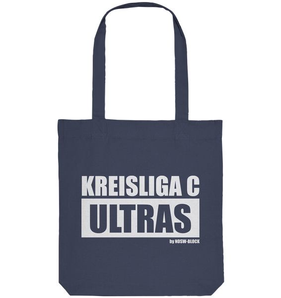 N.O.S.W. BLOCK Fanblock Ultras Tote-Bag "KREISLIGA C ULTRAS" Organic Baumwolltasche midnight blue