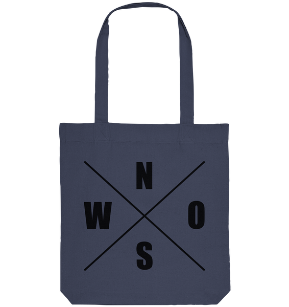 N.O.S.W. BLOCK Tote-Bag "STRAIGHT OUTTA FANBLOCK" Organic Baumwolltasche midnight blue