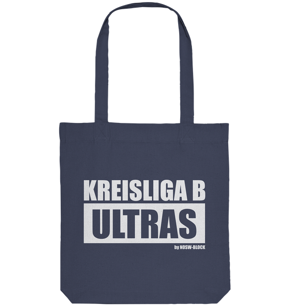 N.O.S.W. BLOCK Ultras Tote-Bag "KREISLIGA B ULTRAS" Organic Baumwolltasche midnight blue