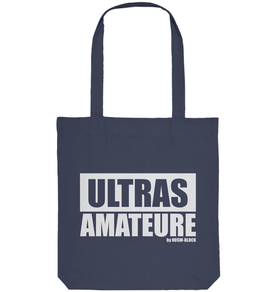 N.O.S.W. BLOCK Fanblock Ultras Tote-Bag "ULTRAS AMATEURE" Organic Baumwolltasche dunkelblau