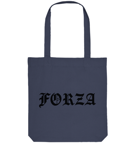 N.O.S.W. BLOCK Fanblock Tote-Bag "FORZA" Organic Baumwolltasche midnight blue