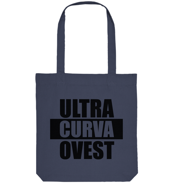 N.O.S.W. BLOCK Ultras Tote-Bag "ULTRAS CURVA OVEST" Organic Baumwolltasche midnight blue