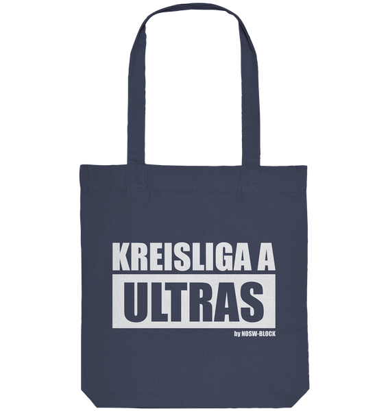 N.O.S.W. BLOCK Ultras Tote-Bag "KREISLIGA A ULTRAS" Organic Baumwolltasche midnight blue