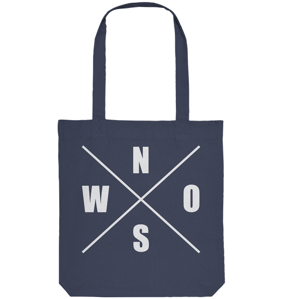 N.O.S.W. BLOCK Tote-Bag "N.O.S.W. ICON" Organic Baumwolltasche dunkelblau