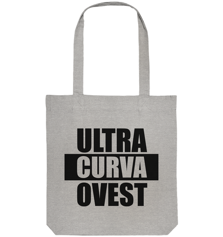 N.O.S.W. BLOCK Ultras Tote-Bag "ULTRAS CURVA OVEST" Organic Baumwolltasche heather grau