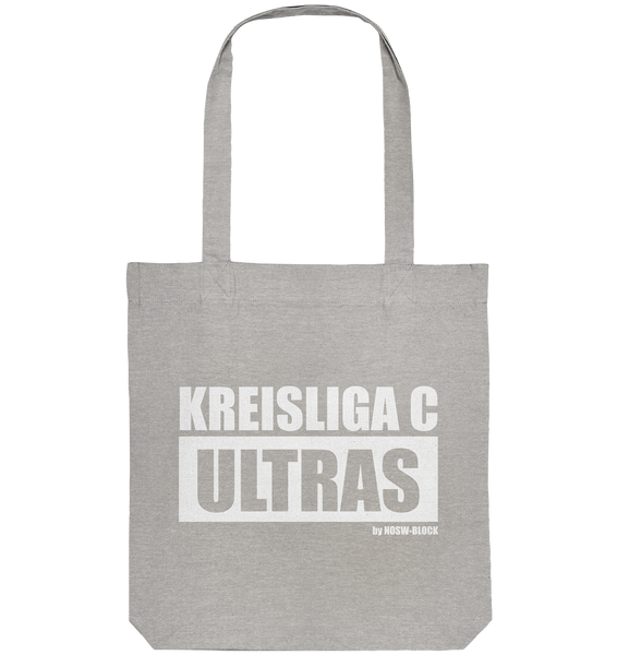 N.O.S.W. BLOCK Fanblock Ultras Tote-Bag "KREISLIGA C ULTRAS" Organic Baumwolltasche heather grau