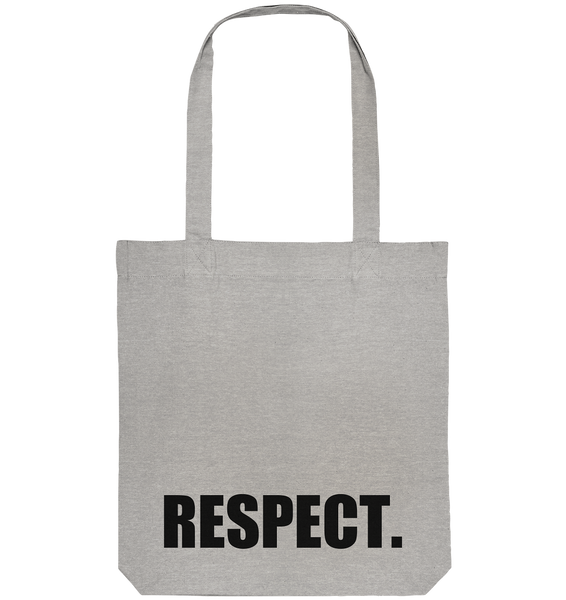 N.O.S.W. BLOCK Fanblock Tote-Bag "RESPECT." Organic Baumwolltasche heather grau