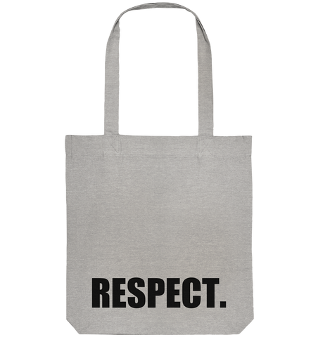 N.O.S.W. BLOCK Fanblock Tote-Bag "RESPECT." Organic Baumwolltasche heather grau