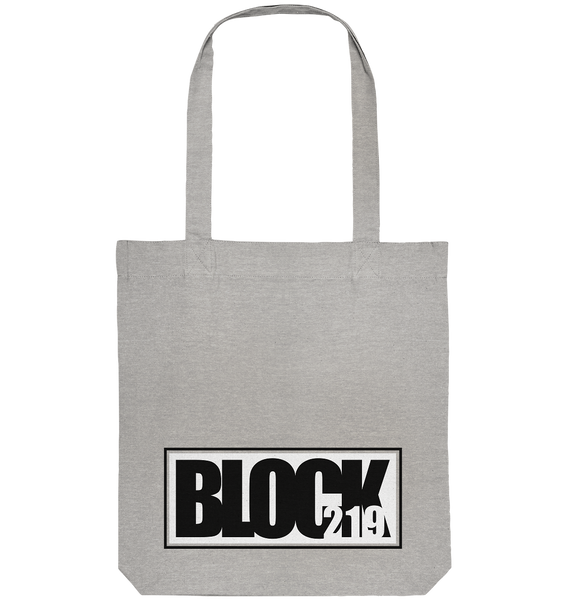 N.O.S.W. BLOCK Tote-Bag "BLOCK219" Organic Baumwolltasche heather grau