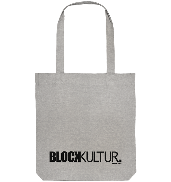 N.O.S.W. BLOCK Fanblock Tote-Bag "BLOCK KULTUR." Organic Baumwolltasche heather grau
