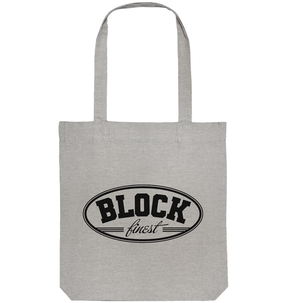 N.O.S.W. BLOCK Fanblock Tote-Bag "BLOCK finest" Organic Baumwolltasche heather grau