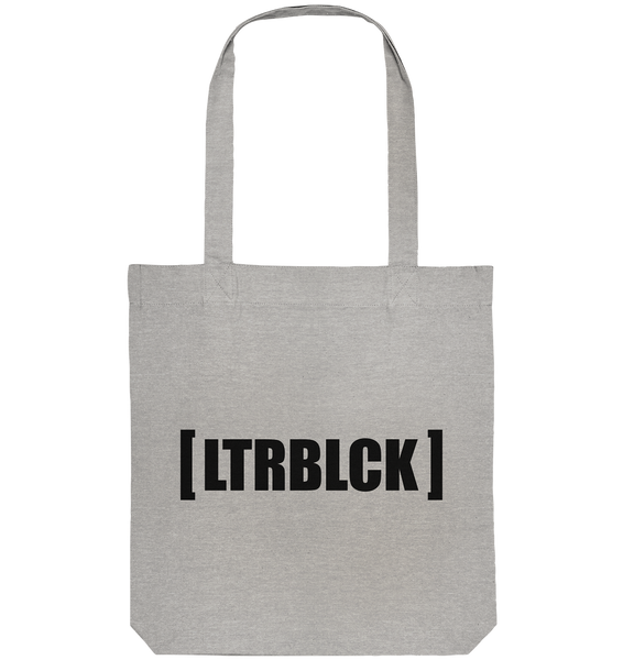 N.O.S.W. BLOCK Ultras Tote-Bag "[ LTRBLCK ]" beidseitig bedruckte Organic Baumwolltasche heather grau