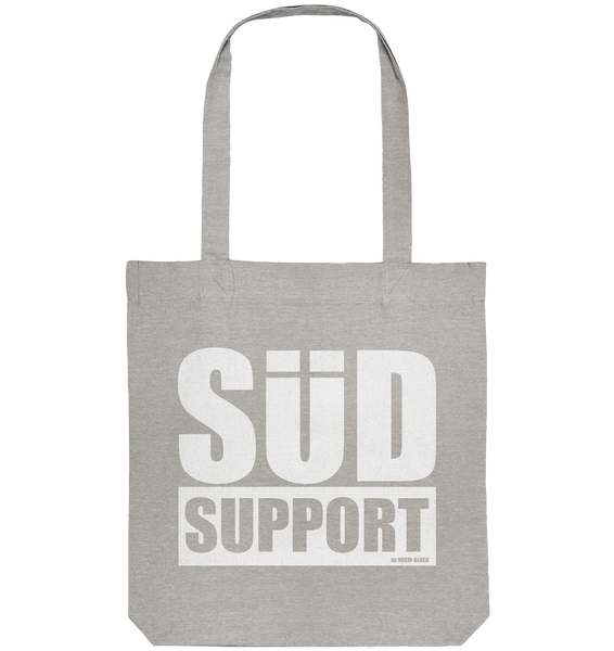 N.O.S.W. BLOCK Fanblock Tote-Bag "SÜD SUPPORT" Organic Baumwolltasche heather grau