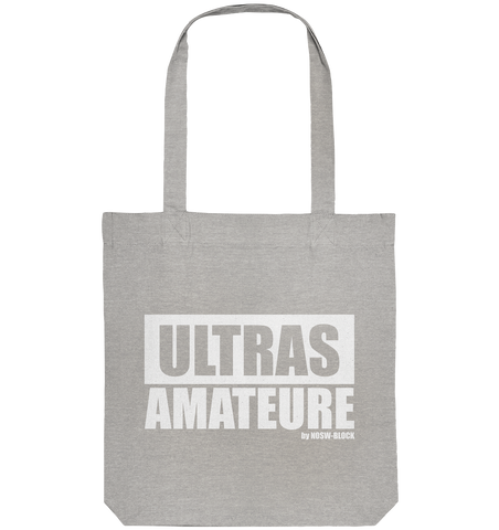 N.O.S.W. BLOCK Fanblock Ultras Tote-Bag "ULTRAS AMATEURE" Organic Baumwolltasche heather grey
