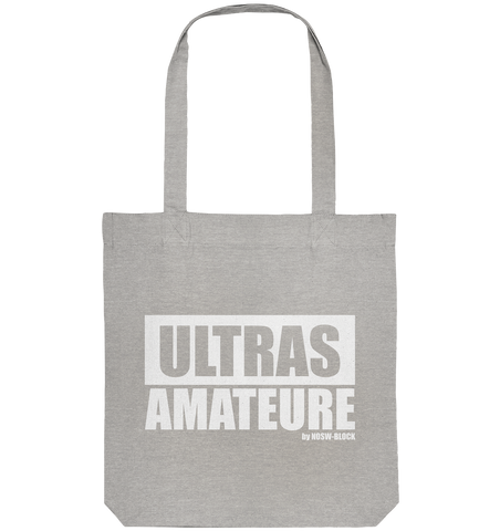 N.O.S.W. BLOCK Fanblock Ultras Tote-Bag "ULTRAS AMATEURE" Organic Baumwolltasche heather grau