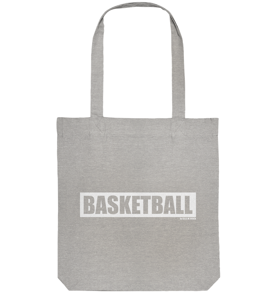 N.O.S.W. BLOCK Teamsport Tote-Bag "BASKETBALL" Organic Baumwolltasche heather grau