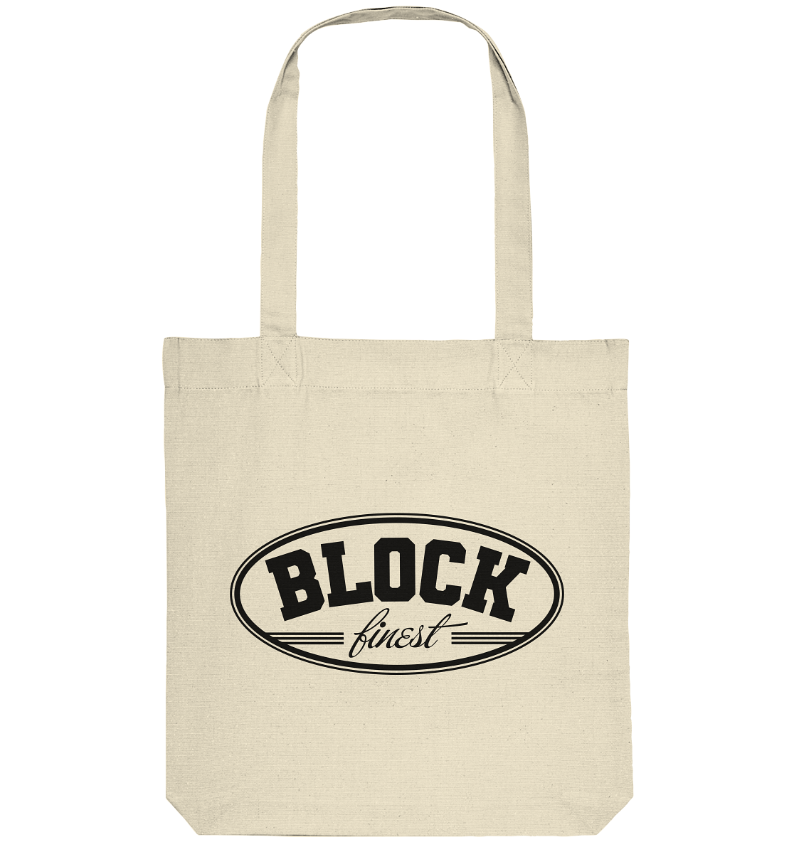 N.O.S.W. BLOCK Fanblock Tote-Bag "BLOCK finest" Organic Baumwolltasche natural