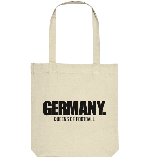 N.O.S.W. BLOCK Fanblock City Tote-Bag "GERMANY. QUEENS OF FOOTBALL" Organic Baumwolltasche natural