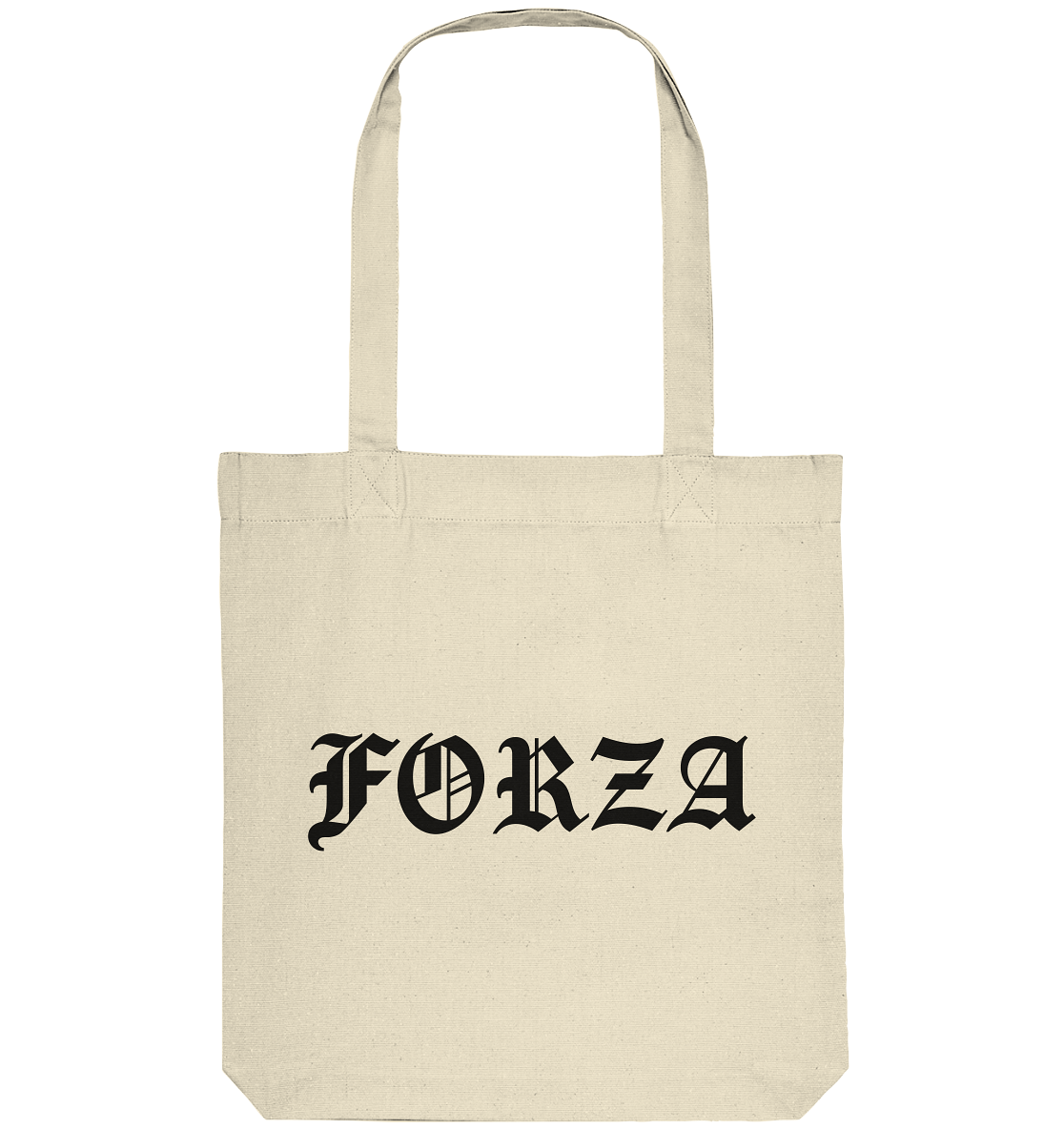 N.O.S.W. BLOCK Fanblock Tote-Bag "FORZA" Organic Baumwolltasche natural