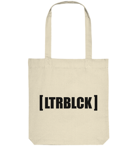N.O.S.W. BLOCK Ultras Tote-Bag "[ LTRBLCK ]" beidseitig bedruckte Organic Baumwolltasche natural