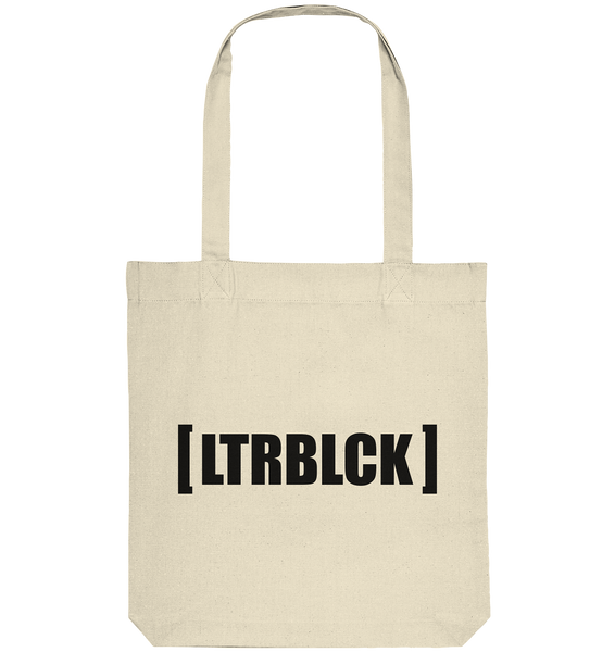 N.O.S.W. BLOCK Ultras Tote-Bag "[ LTRBLCK ]" beidseitig bedruckte Organic Baumwolltasche natural