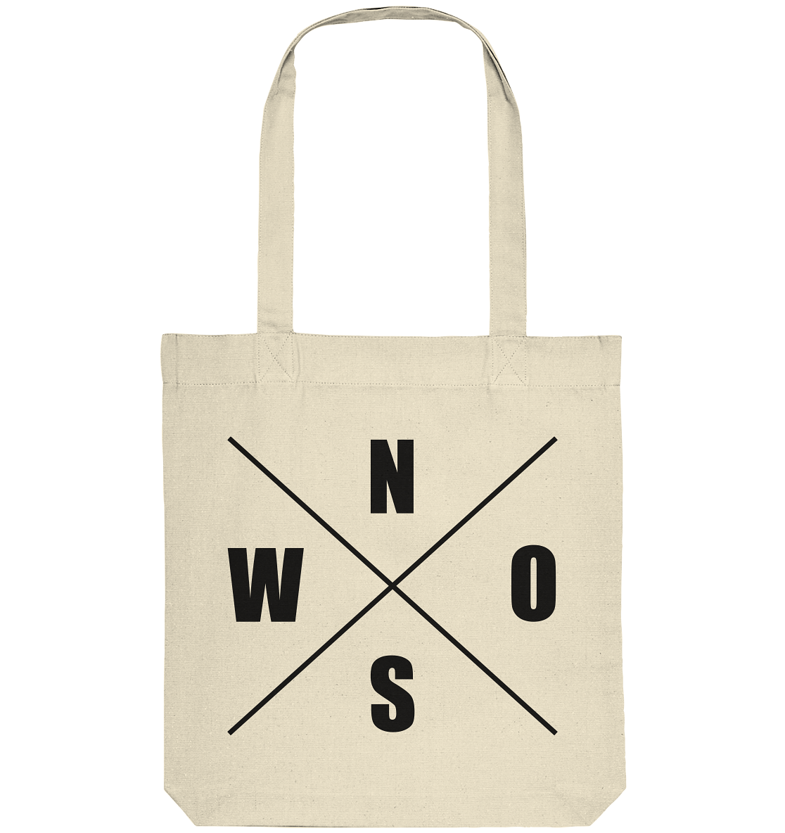 N.O.S.W. BLOCK Tote-Bag "STRAIGHT OUTTA FANBLOCK" Organic Baumwolltasche natural