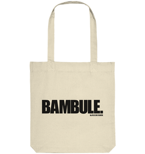 N.O.S.W. BLOCK Fanblock Tote-Bag "BAMBULE." Organic Baumwolltasche natural raw