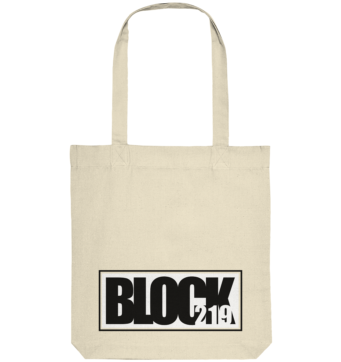 N.O.S.W. BLOCK Tote-Bag "BLOCK219" Organic Baumwolltasche natural