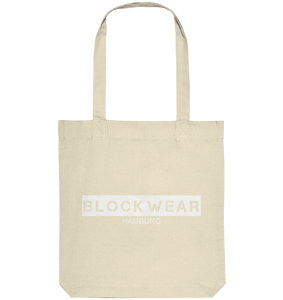 N.O.S.W. BLOCK Tote-Bag "BLOCKWEAR HAMBURG" beidseitig bedruckte Organic Baumwolltasche natural