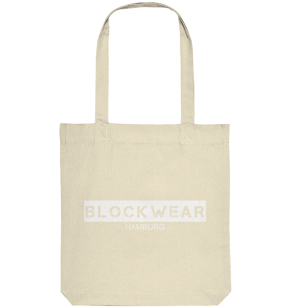 N.O.S.W. BLOCK Tote-Bag "BLOCKWEAR HAMBURG" beidseitig bedruckte Organic Baumwolltasche natural