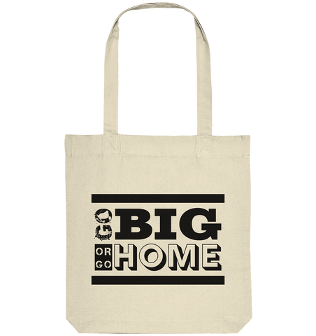 N.O.S.W. BLOCK Fanblock Tote-Bag "GO BIG OR GO HOME" Organic Baumwolltasche natural
